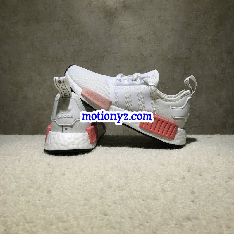 Real Boost Adidas NMD R1 PK White Pink GS